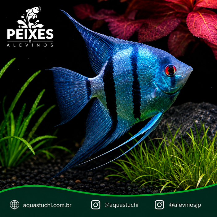 Acara Bandeira Zebra Azul 3-4cm