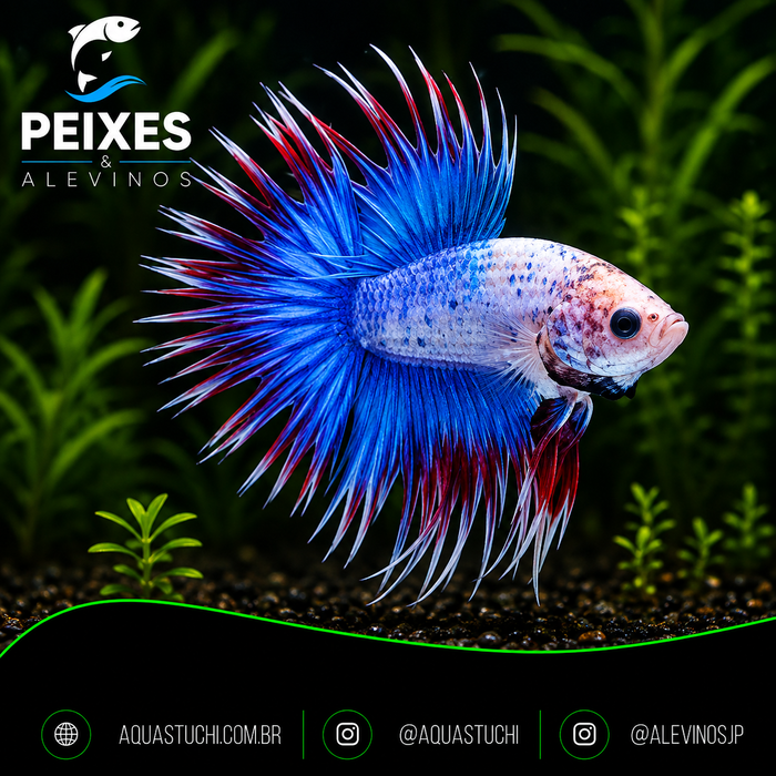 Betta Macho Crowntail Palhaço 3-6cm