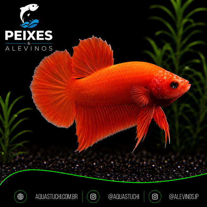 Betta Macho Plakat Laranja 3-6cm
