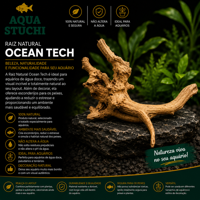 Raiz Natural Ocean Tech 27x25x12cm