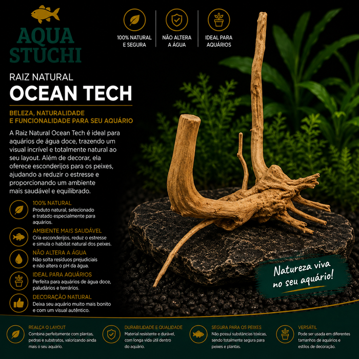 Raiz Natural Ocean Tech 43x36x20cm