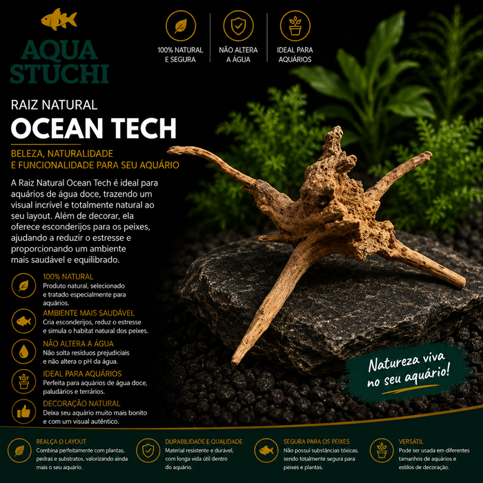 Raiz Natural Ocean Tech 28x25x15cm