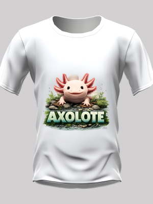 Camiseta Masculina Fio 30 100% Algodão Axolote Aquarismo